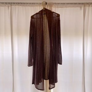 Pink and black long cardigan